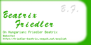 beatrix friedler business card